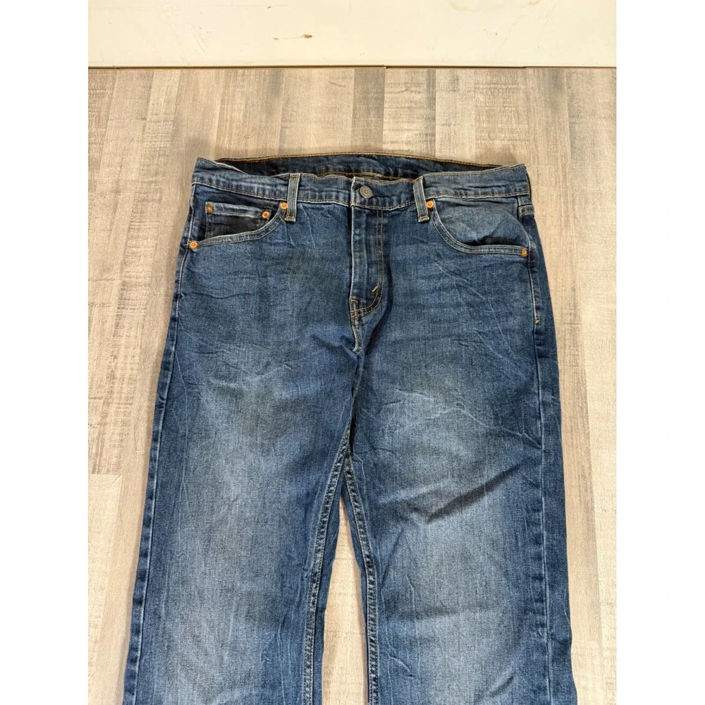 Levis 527 Slim Bootcut Jeans Mens 33x30 Medium Wash Blue Denim Pants Faded Flare